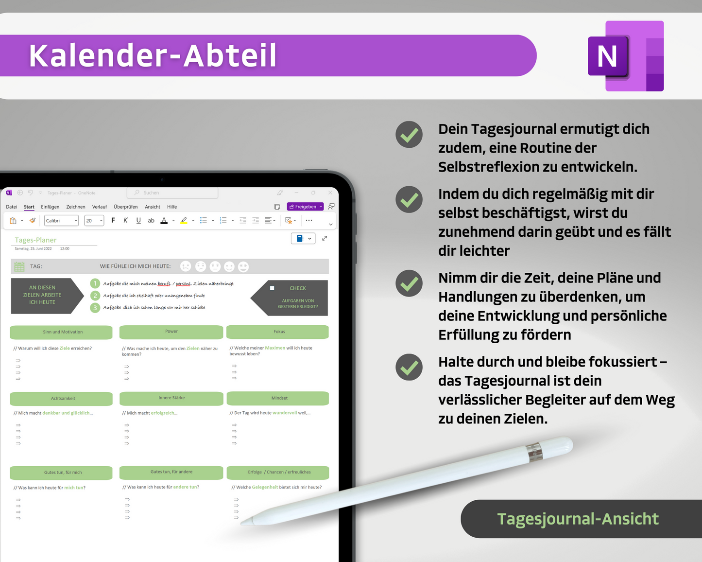 digitales OneNote All-in-One-Bundle Coachingbuch & Erfolgsjournal