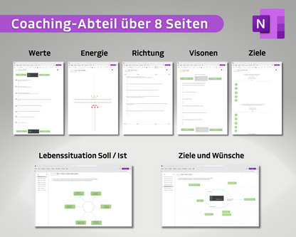 digitales OneNote All-in-One-Bundle Coachingbuch & Erfolgsjournal