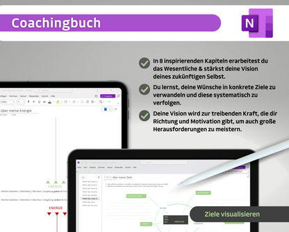 digitales OneNote All-in-One-Bundle Coachingbuch & Erfolgsjournal
