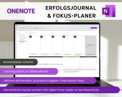 digitales OneNote All-in-One-Bundle Coachingbuch & Erfolgsjournal